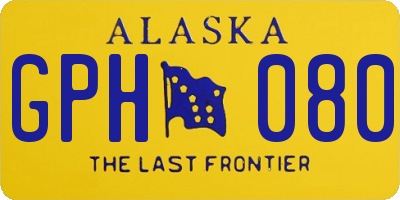 AK license plate GPH080