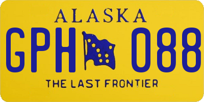 AK license plate GPH088