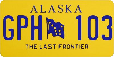 AK license plate GPH103