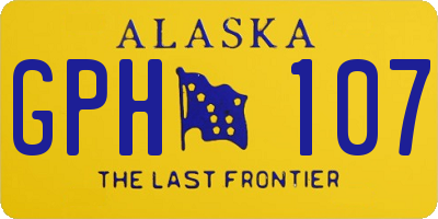 AK license plate GPH107