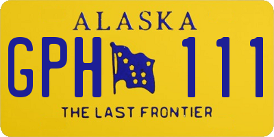 AK license plate GPH111