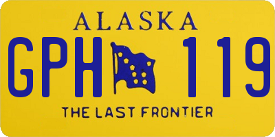 AK license plate GPH119