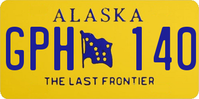 AK license plate GPH140