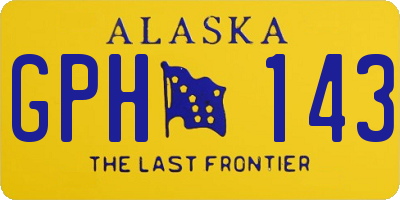AK license plate GPH143