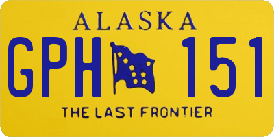 AK license plate GPH151