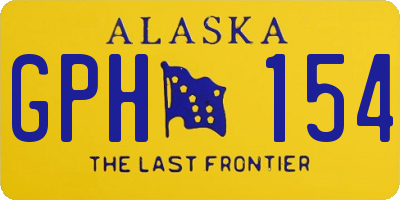 AK license plate GPH154