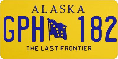 AK license plate GPH182