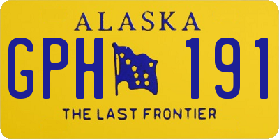 AK license plate GPH191