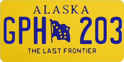 AK license plate GPH203