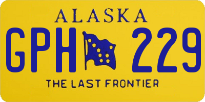 AK license plate GPH229