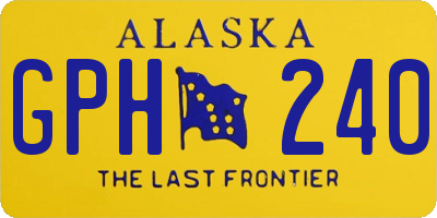 AK license plate GPH240
