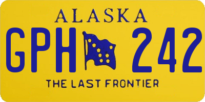 AK license plate GPH242