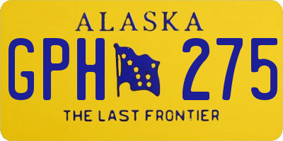 AK license plate GPH275