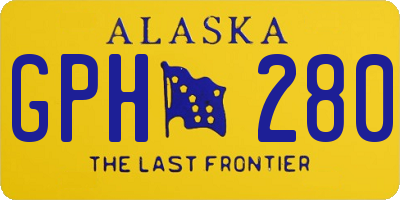 AK license plate GPH280