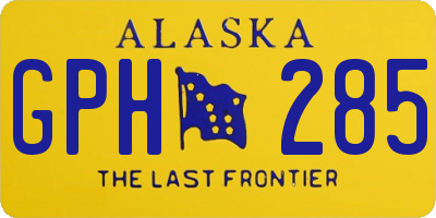 AK license plate GPH285