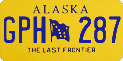 AK license plate GPH287