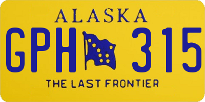 AK license plate GPH315