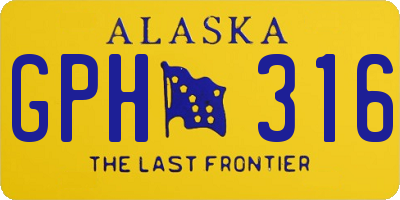 AK license plate GPH316