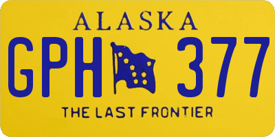 AK license plate GPH377