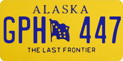 AK license plate GPH447