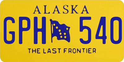 AK license plate GPH540
