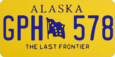 AK license plate GPH578
