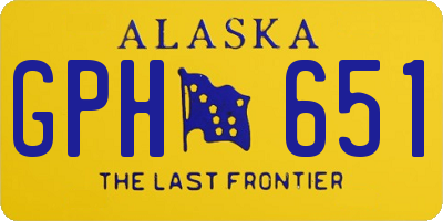 AK license plate GPH651