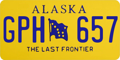 AK license plate GPH657