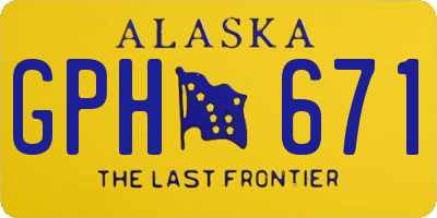 AK license plate GPH671