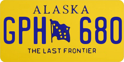 AK license plate GPH680