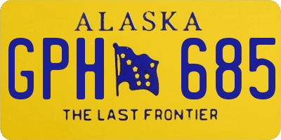 AK license plate GPH685