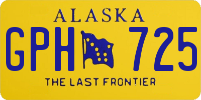 AK license plate GPH725