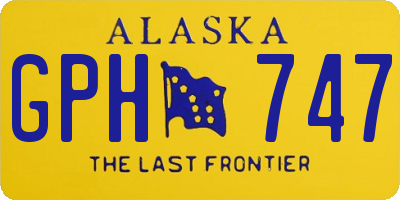 AK license plate GPH747