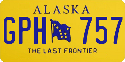 AK license plate GPH757
