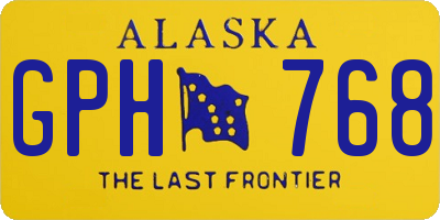 AK license plate GPH768