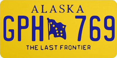 AK license plate GPH769