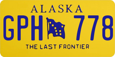 AK license plate GPH778