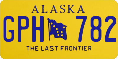 AK license plate GPH782