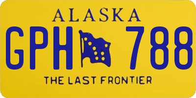 AK license plate GPH788