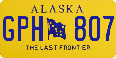 AK license plate GPH807