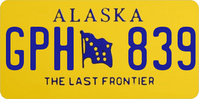 AK license plate GPH839
