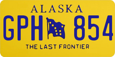 AK license plate GPH854