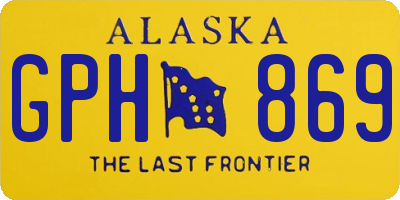 AK license plate GPH869