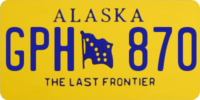 AK license plate GPH870