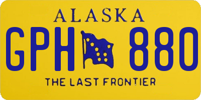 AK license plate GPH880