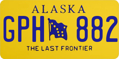 AK license plate GPH882