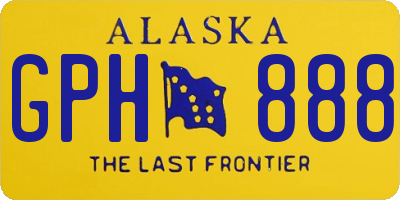 AK license plate GPH888
