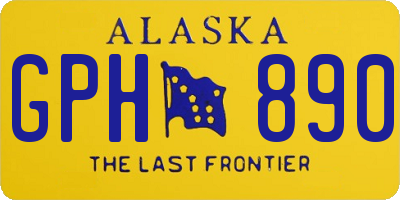 AK license plate GPH890