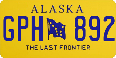 AK license plate GPH892