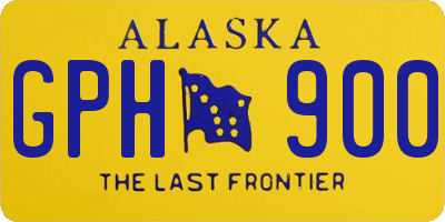 AK license plate GPH900
